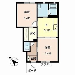 シャーメゾンリラ 2Kの間取図画像