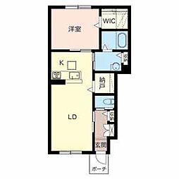 メゾン・プチボヌール 1LDKの間取図画像