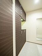 収納の中の棚は可動式タイプ・ブーツやスニーカーなど色々のタイプの靴も収納可能