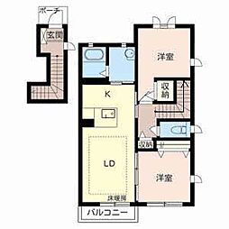 MASTCOURTのと川 2LDKの間取図画像