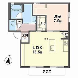 Tettoヴェルデ 1LDKの間取図画像