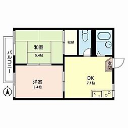 サンク 2DKの間取図画像