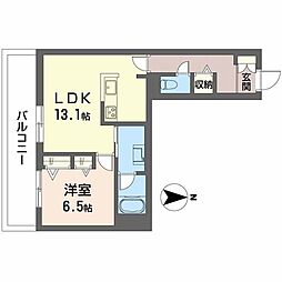 雅 シャーメゾン 1LDKの間取図画像