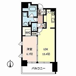サンベルファム 1LDKの間取図画像