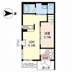 Augusta 1LDKの間取図画像