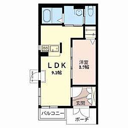 Augusta 1LDKの間取図画像