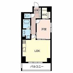 プラムシティ南森町 6階1LDKの間取り