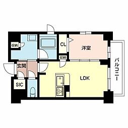 ラ・リヴィエール天満 1LDKの間取図画像