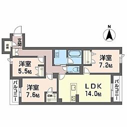 シャーメゾン ウエストステイ 3LDKの間取図画像