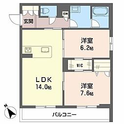 Fleur du Lac 2LDKの間取図画像