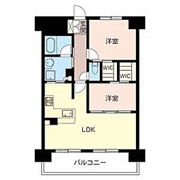 パークメゾン靱公園 2LDKの間取図画像