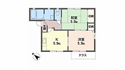 トロア・ドーモ 2Kの間取図画像