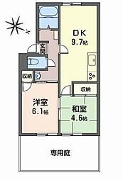 ハイツアヴェーユ 2DKの間取図画像