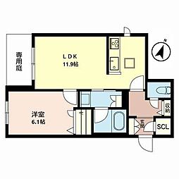 グランイーグル 1LDKの間取図画像