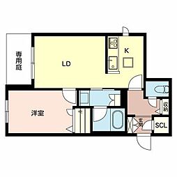 グランイーグル 1LDKの間取図画像