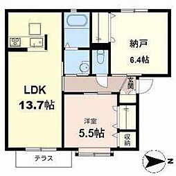 シャルムメゾン 1SLDKの間取図画像