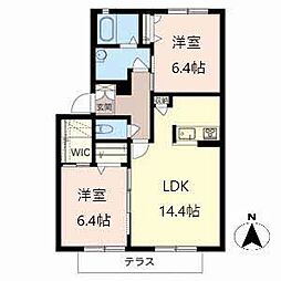 ブリーズコート 2LDKの間取図画像