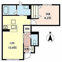 シャーメゾンオーヴェスト 1LDKの間取図画像