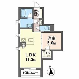 StarM 1LDKの間取図画像
