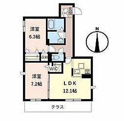 ファーストメゾン千成 2LDKの間取図画像
