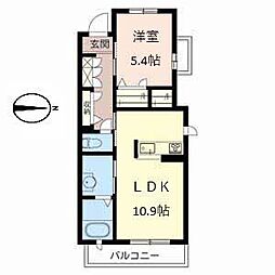 グランメゾンレイラ 1LDKの間取図画像