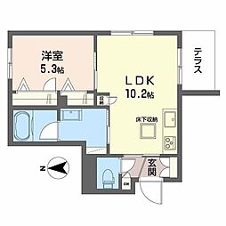ラナ フェリーチェ 桂 1LDKの間取図画像