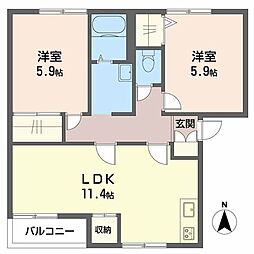 間取図画像 2LDK