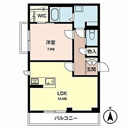 シャーメゾン武庫之荘 1LDKの間取図画像