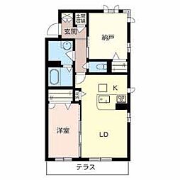 シャーメゾン東園田 1SLDKの間取図画像