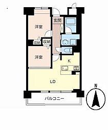 セリシール夙川苦楽園 2LDKの間取図画像