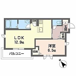メゾン91ステイ 1LDKの間取図画像