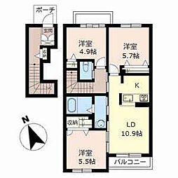 フォレスト884 3LDKの間取図画像