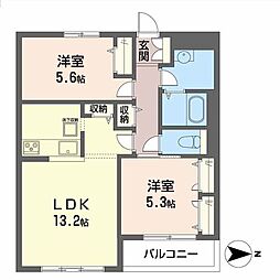 メゾン・ジュノー 2LDKの間取図画像