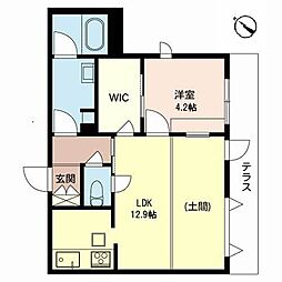 ルヴニール2 1LDKの間取図画像