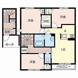 ファミール新家 3LDKの間取図画像