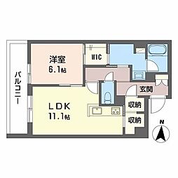 和の杜 江坂 1LDKの間取図画像