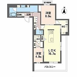 和の杜 江坂 2LDKの間取図画像