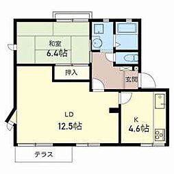 フレグランス箕面1 1LDKの間取図画像