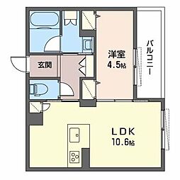 ハウオリ江坂 1LDKの間取図画像