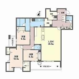 ミュリエル箕面 3LDKの間取図画像