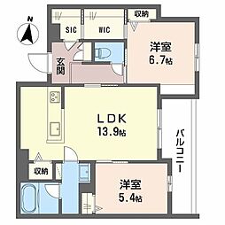 間取図画像 2LDK