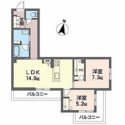 間取図画像 2LDK