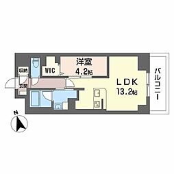 サンエール南堀江 1LDKの間取図画像