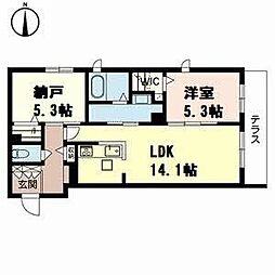 シャーメゾン和 1SLDKの間取図画像