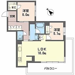 カヴァリエーレ 2LDKの間取図画像