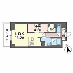 サンエール南堀江 1005 10階1LDKの間取り