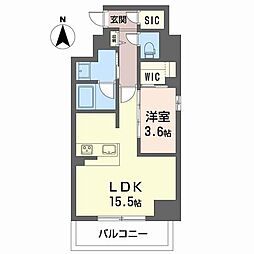アミコート　瓦屋町 7階1LDKの間取り