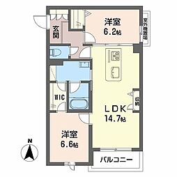 間取図画像 2LDK