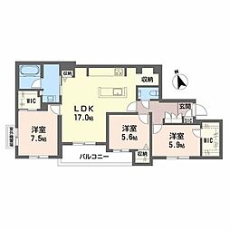 間取図画像 3LDK