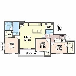 間取図画像 3LDK